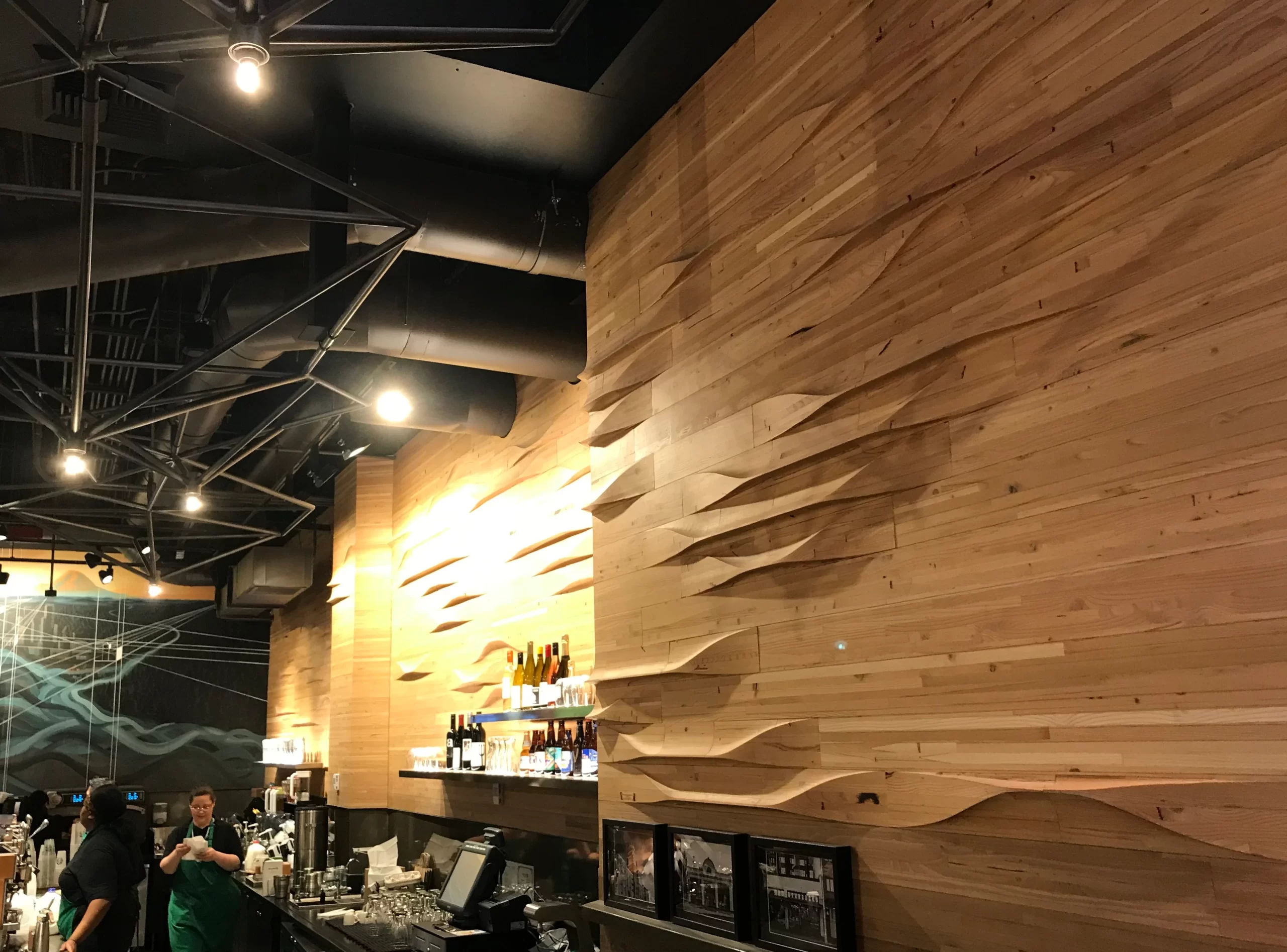 Custom Engineered Panel | Starbucks, SEATAC Airport, Main Terminal