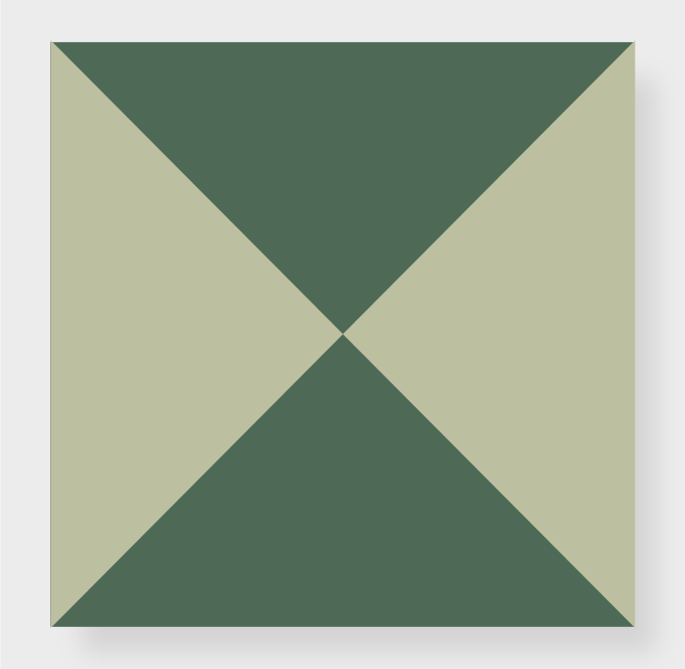 Checker/Kale Recycled Glass